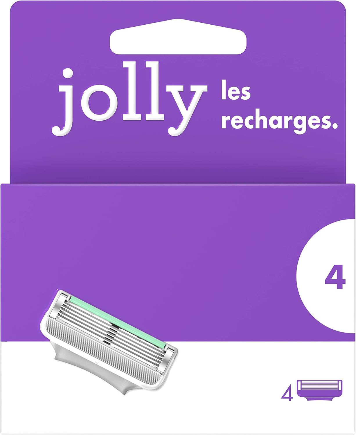 Sunny Women's Razor Blade Refills, pack of 4, Pack De 4 Jolly Lames, 4 count (Pack of 1)