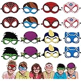 Masks Party Favors for Kids, 16 Packs Supplies for Kids Dress Up Birthday Gift Halloween Cosplay Party Masks Supplies