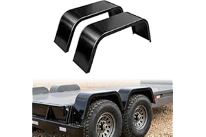 2Pcs Single Axle Trailer Fenders Compatible with 14-16 Inch Wheels,Heavy Duty Steel Construction with Rust Protection, for Bo