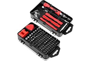 AXTH 115-in-1 Precision Screwdriver Set, [Bearing Steel] Small Screwdriver Professional Magnetic Mini Repair Tool Kit for Phone, Computer, Watch, Laptop, Macbook, Game Console, Eyeglass, Electronic