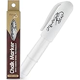 Madam Sew Refillable Tailors Chalk for Fabric - Washable Fabric Markers for Sewing and Quilting with Dosing Wheel, Tailor Chalk Pen for Precise Marking on Cotton, Knit, Suede (White)