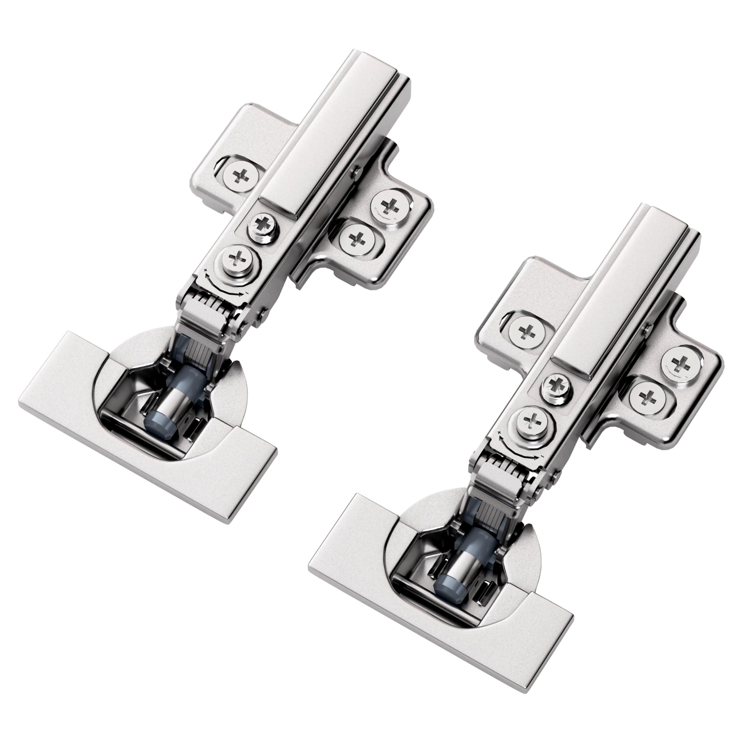 Photo 1 of Luokim 10 Pack Professional Grade Frameless Full Overlay Soft Close Cabinet Hinges, Speed Adjustable 4D Adjustment European Hinges, Concealed Kitchen Cabinet Hinges for Frameless Cabinets - Clip on