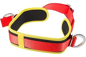 Tofficu Heavy Duty Construction Waist Belt Red Protective Safety Strap Fall Protection Outdoor Climbing
