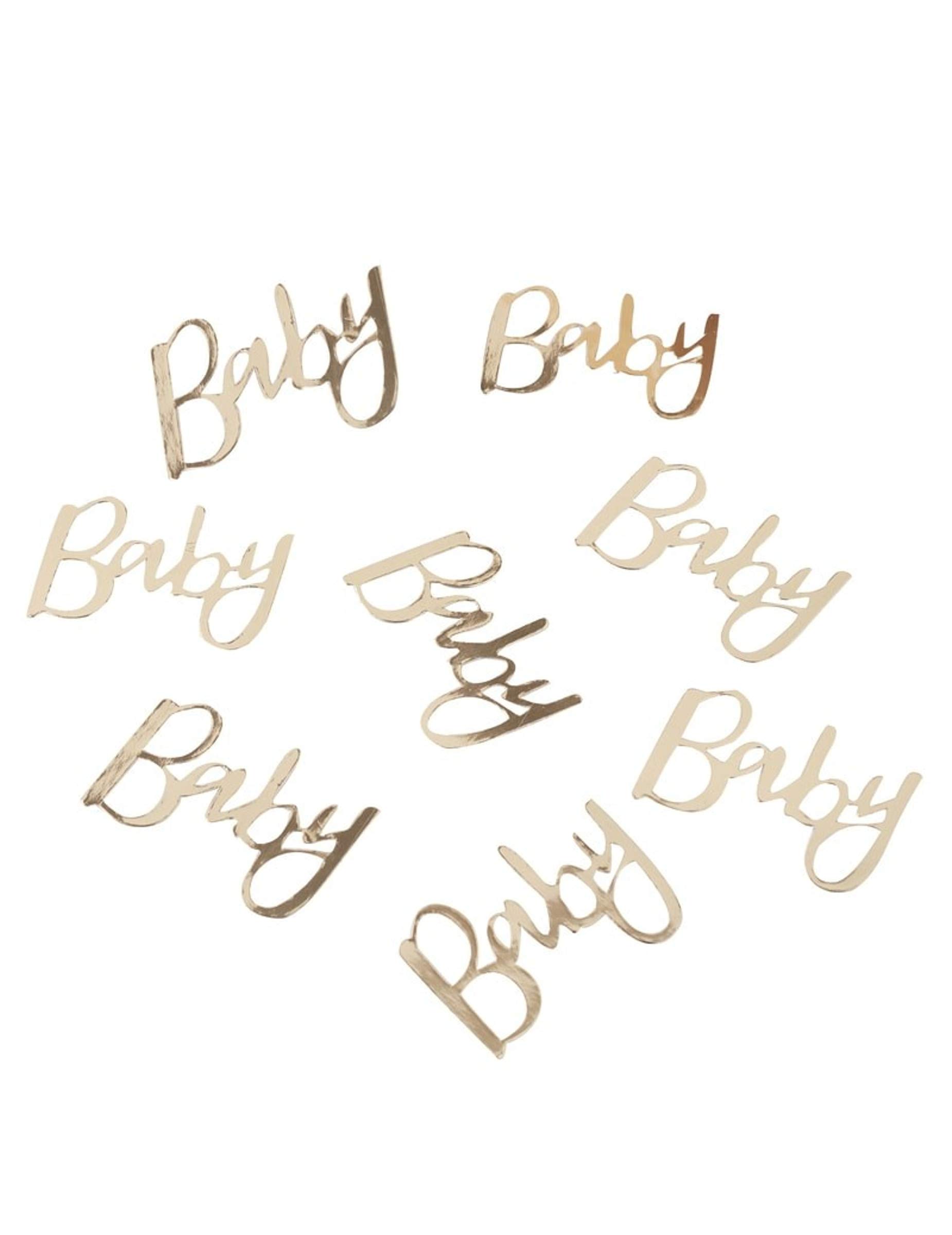 Ginger Ray Baby Shower Confetti - Gold Foiled Table Confetti - Baby Shower Decorations Unisex - Part of Ginger Ray’s "Oh Baby!" Range