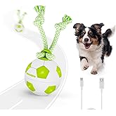 ALL FOR PAWS Interactive Dog Toys, Smart Dog Ball with Durable Rope, Automatic Moving and Rolling Ball Toys for Small Medium Large Dogs, Motion-Activated and USB Rechargeable