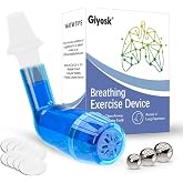 Giyosk Breathing Exercise Device for Lungs, Lung Trainer(Blue) | Incentive Spirometer, Lung Exerciser Device, Flutter Valve Mucus Removal Device for Adults and Kids, Adjustable Resistance
