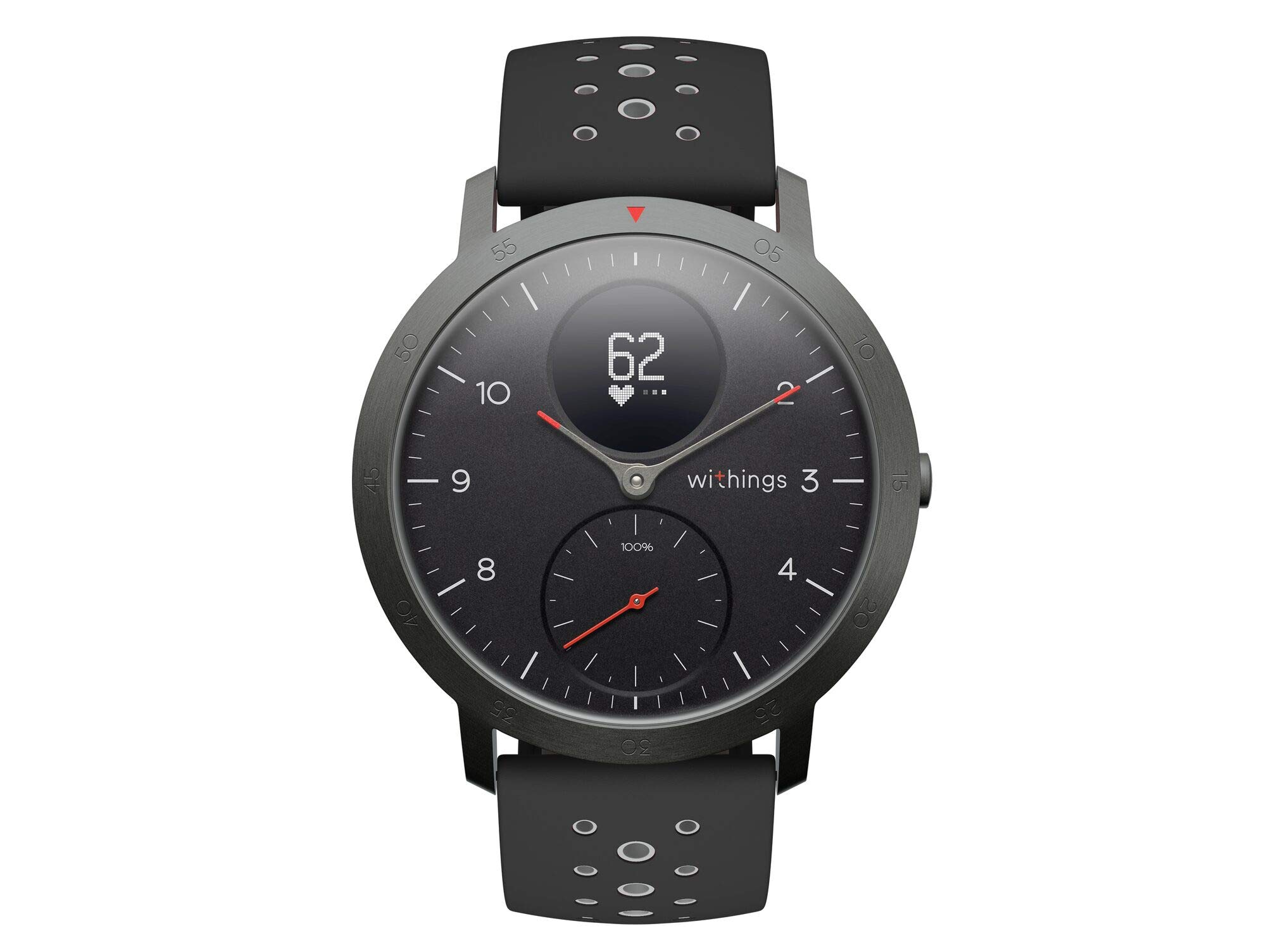 Withings Steel HR Sport - Multisport hybrid Smartwatch, connected GPS, heart rate, fitness level via VO2 max, activity and sleep tracking, notifications