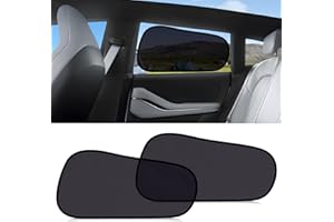ZATOOTO Tesla Model Y Window Shades for Rear Window Sun Shade Semi Transparent Static Cling | Custom Fit 2020-2024 | 95% UV & Heat Block | Privacy Protection | No Adhesive, Tool-Free Install