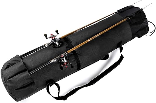 Amazon Yakun 釣り竿ケース 大型釣り竿とリールオーガナイザー ポータブルトラベルキャリーケースバッグ 丈夫な折りたたみ式釣りギアとロッドホルダー ロッド収納用 M ホワイト Yakun へらバッグ