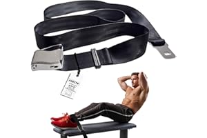 Nordic Hamstring Curl Strap, 6.5FT Gym Seatbelt and Exercise Straps for Hamstring Stretch Strap & Mobilization Belt,Home Gym 