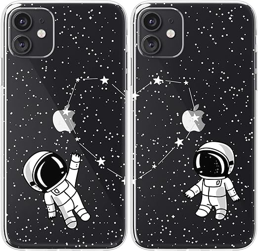 Amazon Com Mertak Tpu Couple Cases Compatible With Iphone 12 Pro Max Mini 11 Se Xs Xr 8 Plus 7 6s Space Love Cute Matching Cover Girlfriend Boyfriend Anniversary Astronaut Stars Constellation Best Friends Bff