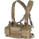 ONETIGRIS Chest Rig, MOLLE Chest Rigs Tactical Chest Rig Dangler Pouch Utility Admin Pouch for Hunting Shooting Hiking