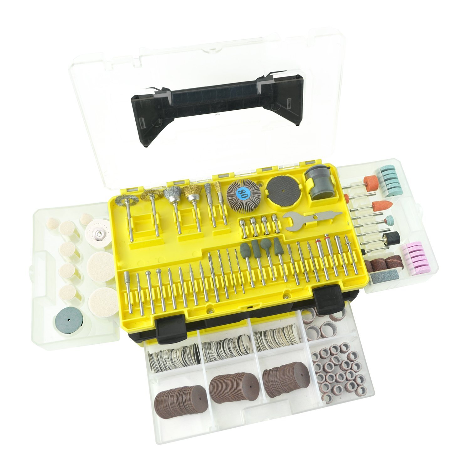 Longmate 349 pcs Rotary Tool Accessories Set All Purpose Accessory Kit