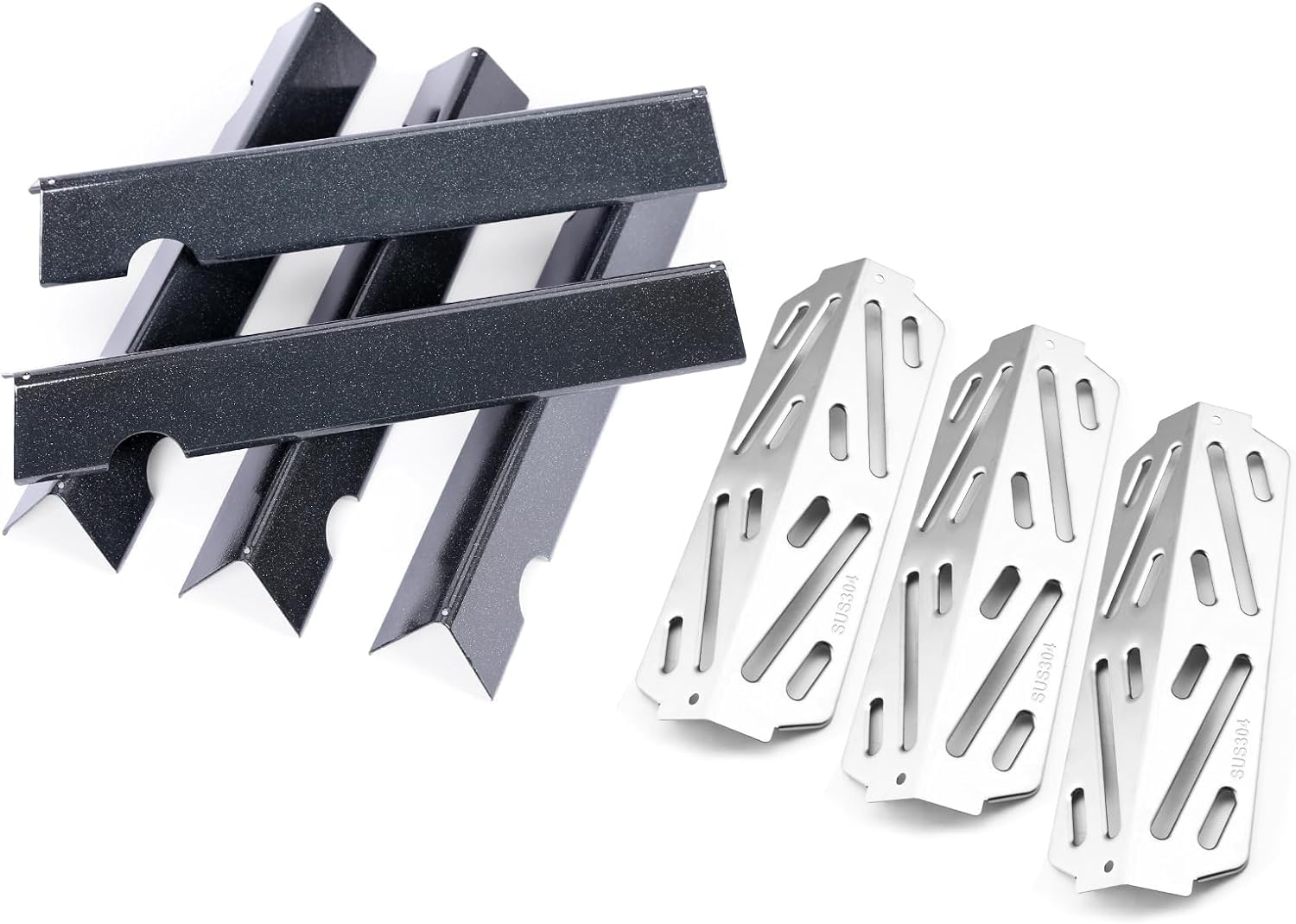 Denmay Flavorizer Bars 66032 and Heat Deflector 66040 for Weber Genesis II E-310, II E-330, II E-335, II S-335, II LX S/E-340 (2017 and Neuer), Heating Plate Replacement Parts for Weber Genesis II