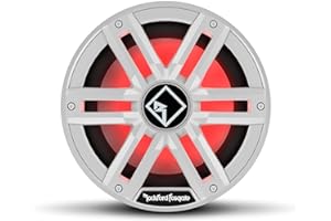 Rockford Fosgate M2D4-10I Color Optix 10" DVC 4-Ohm Infinite Baffle Multicolor LED Lighted Marine Subwoofer - White/Stainless