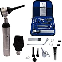Cross Canada 11-061 Veterinary LED ENT Ophthalmoscope & Otoscope Diagnostic Set, with 12 various diagnostic Instruments