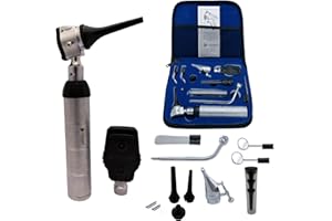Cross Canada 11-061 Veterinary LED ENT Ophthalmoscope & Otoscope Diagnostic Set, with 12 various diagnostic Instruments