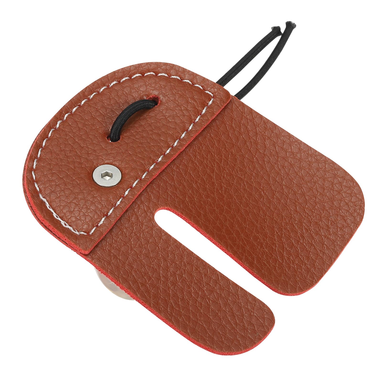 PATIKIL Archery Finger Tabs, Leather Archery Finger Guard Adjustable Protective Gear for Recurve Bows Hunting Shooting Practice, Brown