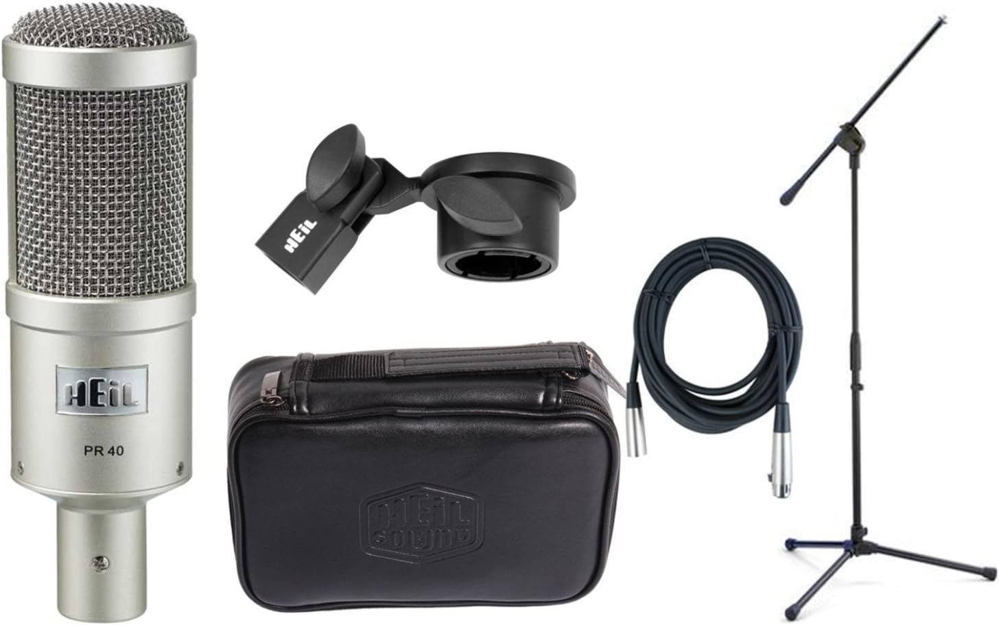 Heil PR40 Microphone w/Carrying Bag, Microphone Clip, Stand