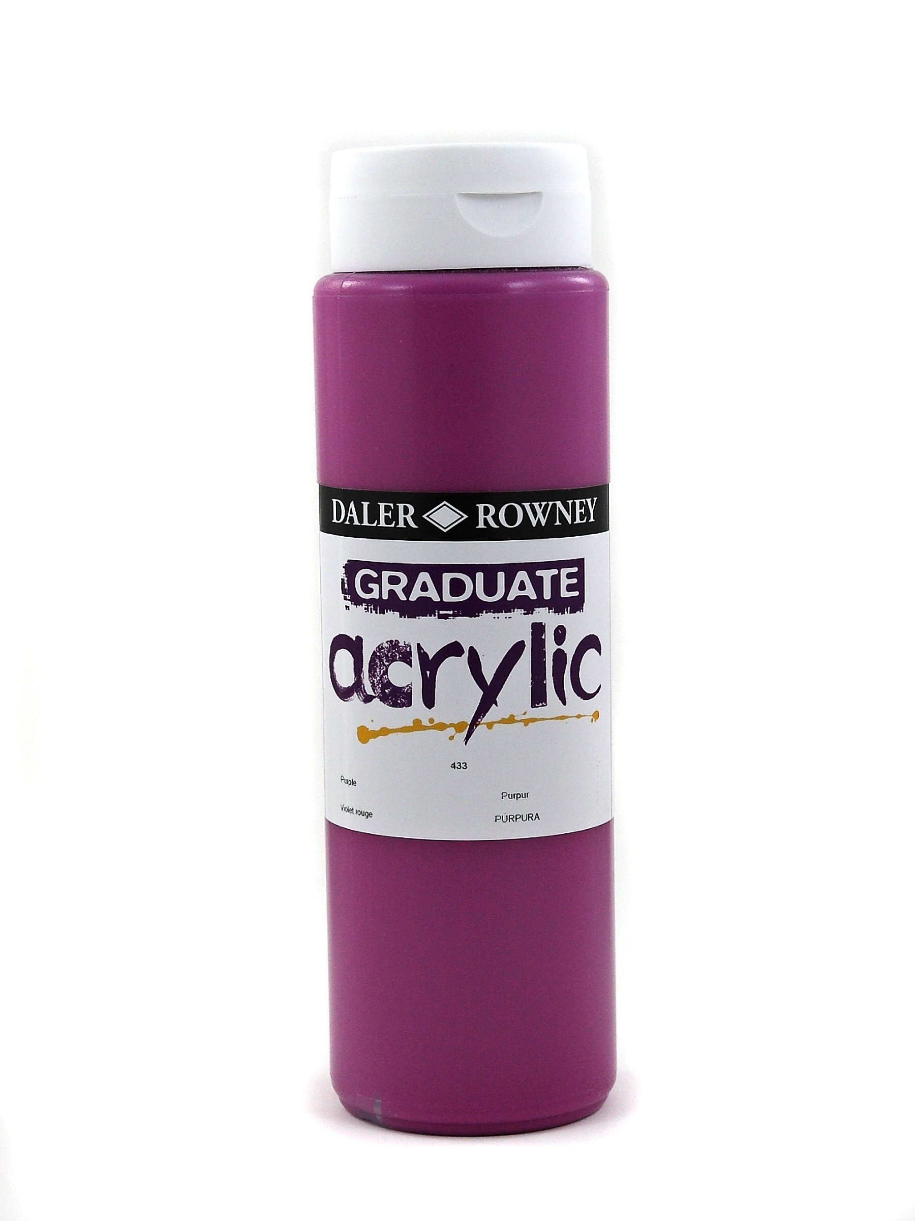 Daler-Rowney Graduate Acrylic Paint, Plastic Bottle, 16.91oz - 500 ml, Purple