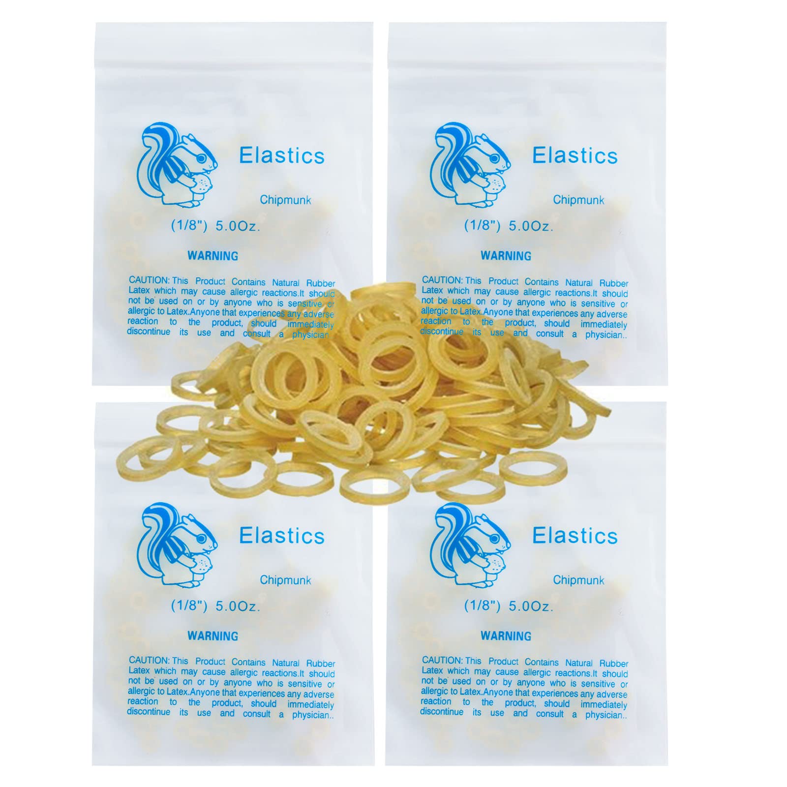 Photo 1 of LA MIERE 400 pack Orthodontic Elastics Dental Rubber Bands Intraoral Elastic Bands (Medium, 5 Oz, 1/8'' (3.2mm))