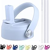 KMN Straw Lid for Hydro Flask Wide Mouth, Lids with Straw for Hydroflask 12 16 18 20 32 40 oz Wide Mouth, Replacement Straw Cap for Hydroflask, Top Sport Bottle Lids Accessories