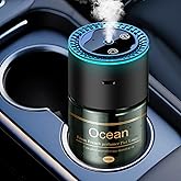 Smart Car Air Freshener Diffuser - 270-Day Long-Lasting Essential Oil 6.09 Fl Oz /180ml, Auto On/Off Sensor, Ultrasonic Dual Modes, Multi-Mode Adjustable, Natural French Fragrance Oils, Ocean Scent