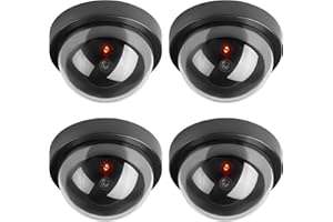 TOROTON Dummy Fake Security CCTV Dome Camera Simulation Monitor with LED Flashing Light, Outdoor and Indoor Use for Homes & B