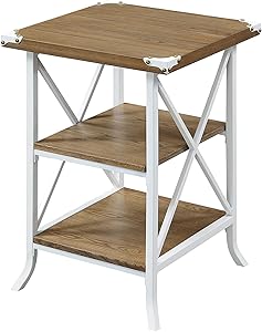 Convenience Concepts Brookline End Table, Driftwood / White