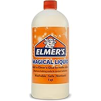 Elmer's Slime Activator Magical Liquid Slime Activator Solution, Updated Formula for Twice as Much Slime, (1 Quart)