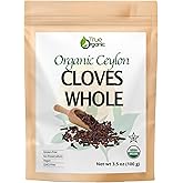 True Organic Ceylon Cloves Whole, 3.5 ounces, Premium Quality, USDA Organic & Kosher Certified, Non-GMO, Fresh Organic Cloves, Pure Ceylon Premium Quality.