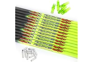 6/12pc Custom Length Carbon Arrow Shafts Spine 300 340 400 500 600 700 800 with Inserts Nocks DIY Kits Set Targeting Hunting 