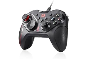 Redragon G710 Wired Gaming Controller - Dual Vibration Motors, Rapid Trigger, Ergonomic Design, 4 Programmable Keys, Customiz