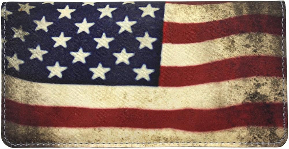 Snaptotes Patriotic Flag Checkbook Cover One Size Red Blue White at  Women’s Clothing store