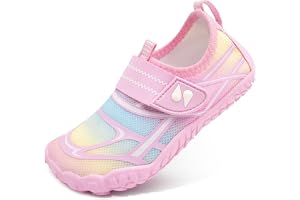 Stelle Kids Water Shoes Wide Toe Box Barefoot Quick Dry Non-Slip Aqua Shoes for Boys Girls Toddler Beach Swim Pool