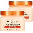 Tree Hut Shea Sugar Scrub Tropical Mango 18 Ounce Exfoliating Body Scrub Ideal for Nourishing Essential Body Care for Women and Men (Pack of 2)
