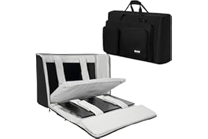 WELIDAY Monitor (up to 2) Carrying Case Carry Tote Bag for Transporting LCD Screens, Monitors and TVs Between 19"- 24"