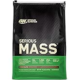 Optimum Nutrition Serious Mass, Weight Gainer Protein Powder, Mass Gainer, Vitamin C and Zinc for Immune Support, Creatine, Chocolate, 12 Pound (Packaging May Vary)