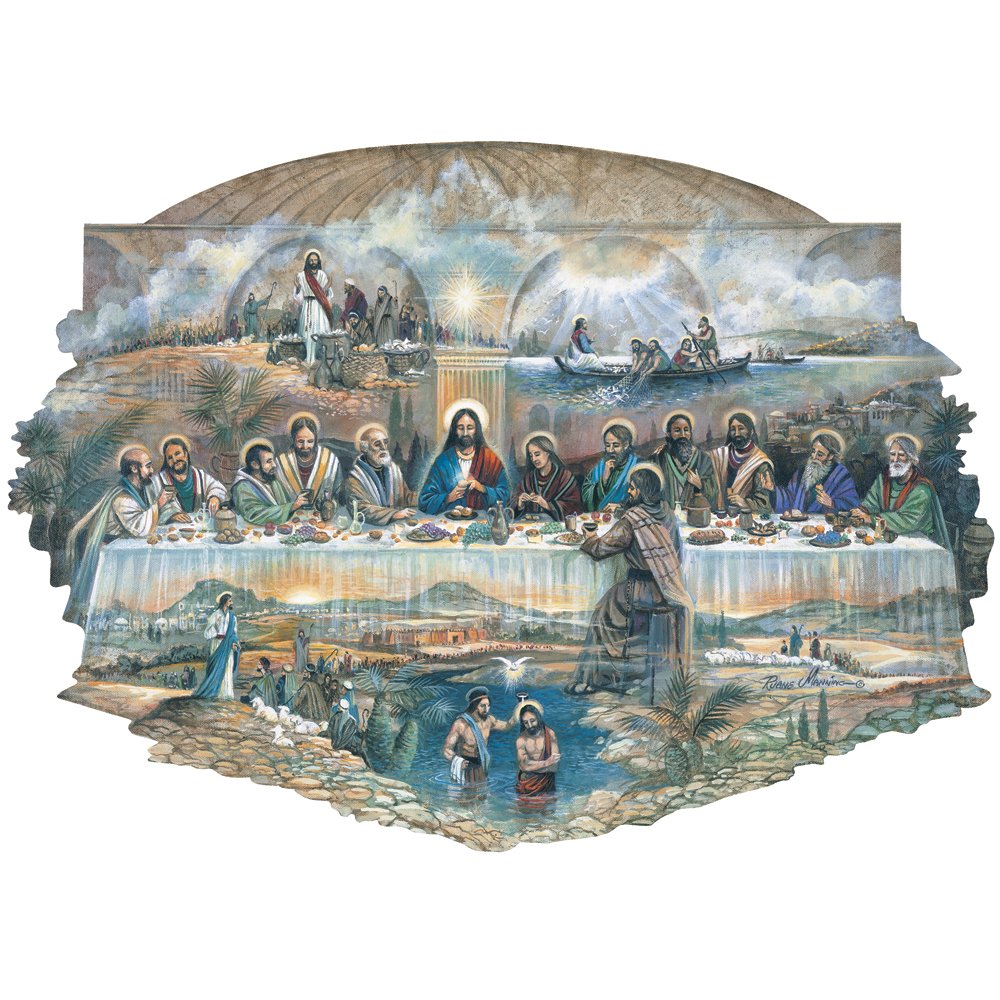 Bits and Pieces - 750 Piece Shaped Jigsaw Puzzle for Adults - The Last Supper - 750 pc Religious Jigsaw by Artist Ruane Manning