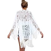 Upopby Women's Lace Beach Cover Up Swimwear Bikini Swimsuit Coverups, Cardigan