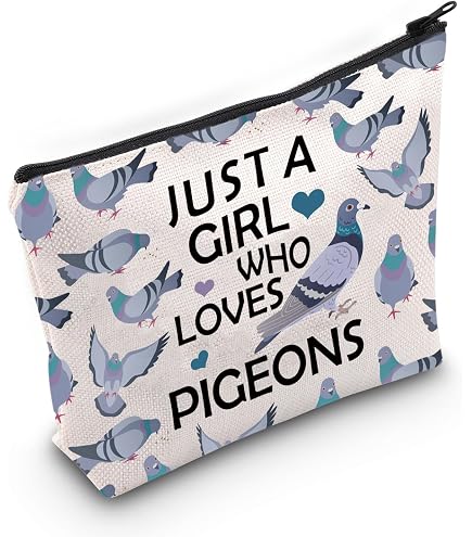 Gzrlyf Kosmetiktasche Für Taubenliebhaber - 23x18 Cm, Aus Baumwolle/Leinen, Geschenk Für Tauben-Fans