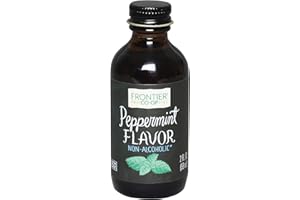 Frontier Co-op Organic Peppermint Flavor, 2 Ounce Glass Jar, Non-Alcoholic, Great for Baking, Coffee and More