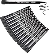 ABEIER Whiteboard Marker 12 Black Magnetic Sponge Dry Wipe Round Tip 1-2mm