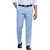 COOFANDY Men's Classic Fit Dress Pants Flat Front Straight Casual Pant Expandable Waist Suit Pant