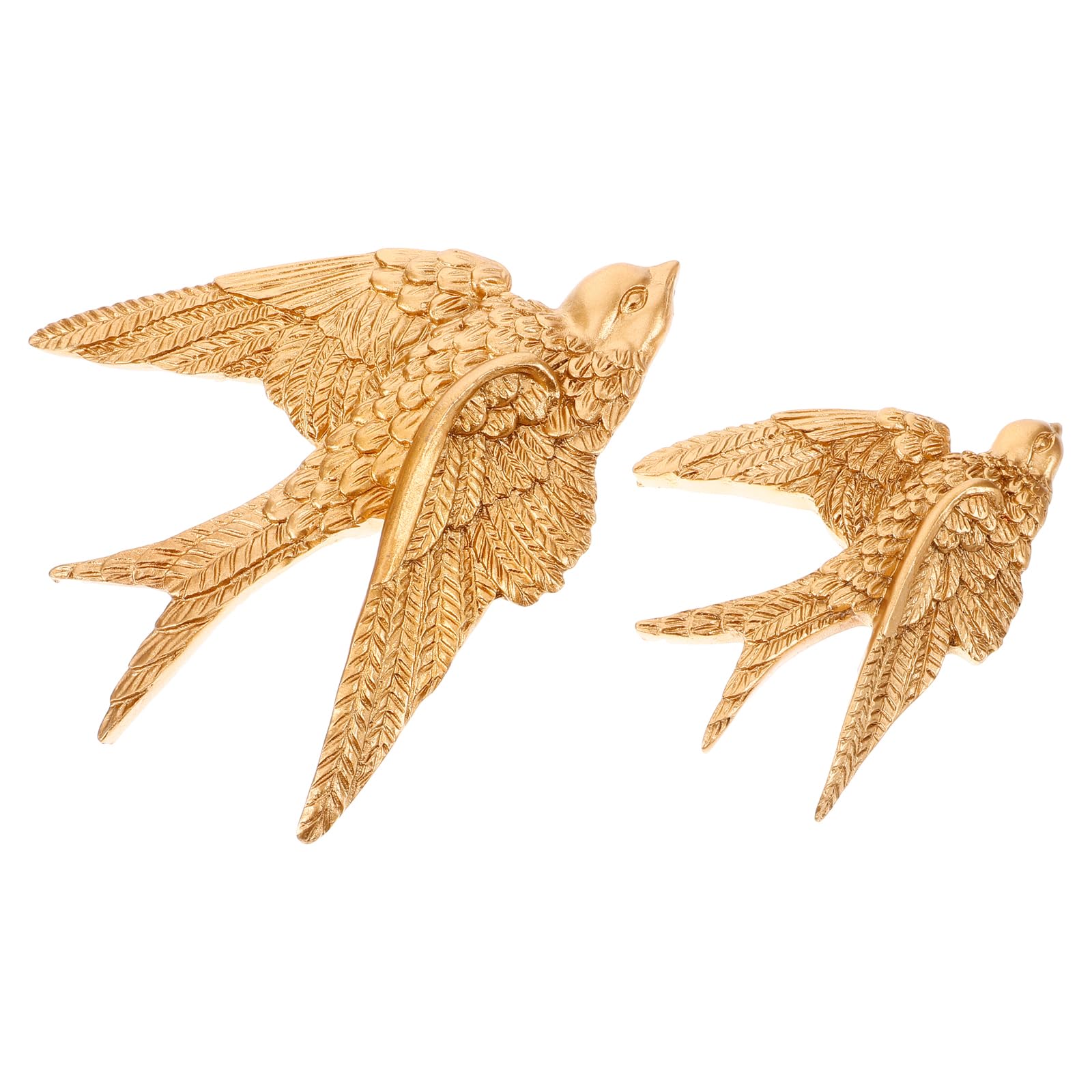 LIFKOME 2pcs Resin Swallow Wall Hanging Decor Ornament with Retro Style Unique Wall Art Pendant for Indoor and Outdoor Use and Lightweight Design for Garden and Living Room