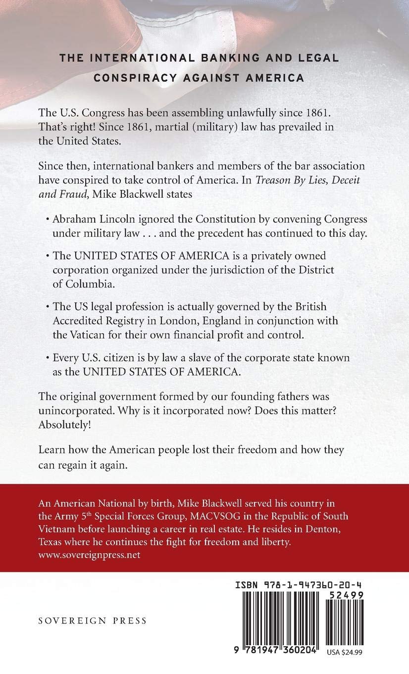 Treason By Lies Deceit And Fraud The International Banking And