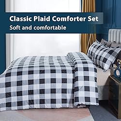 Andency Black Gray White Comforter Set Full