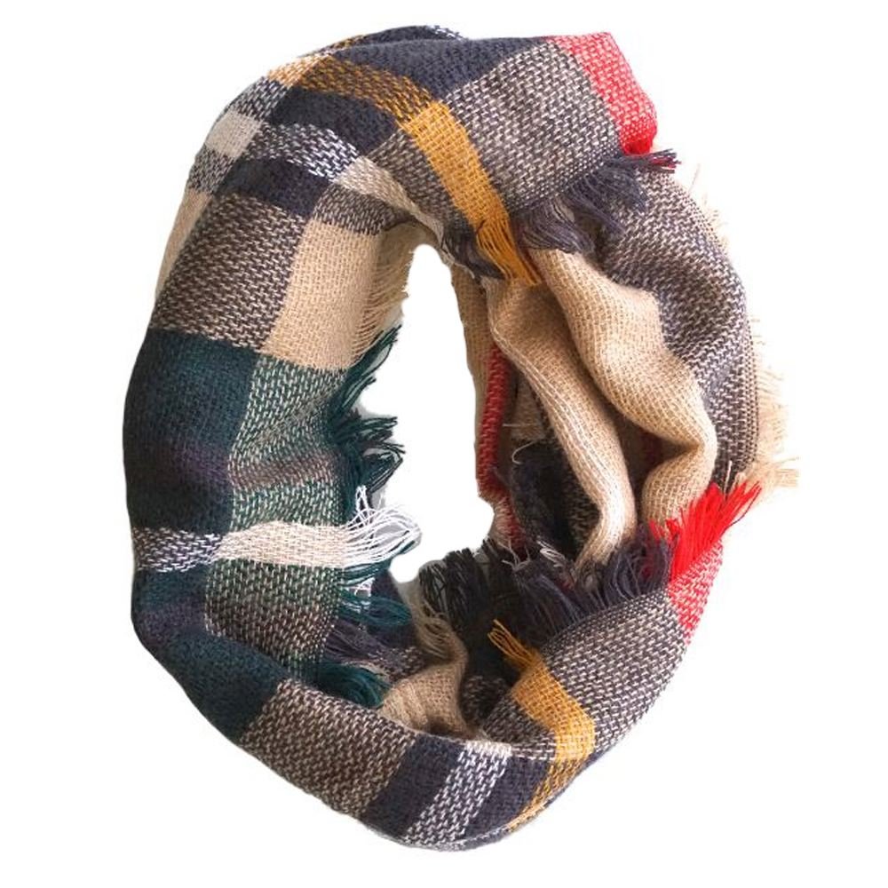 8Layer's Cozy & Warm Fashion Plaid Infinity Scarf - Many Designs 8Layer's Cozy & Warm Fashion Plaid Infinity Scarf - Many Designs