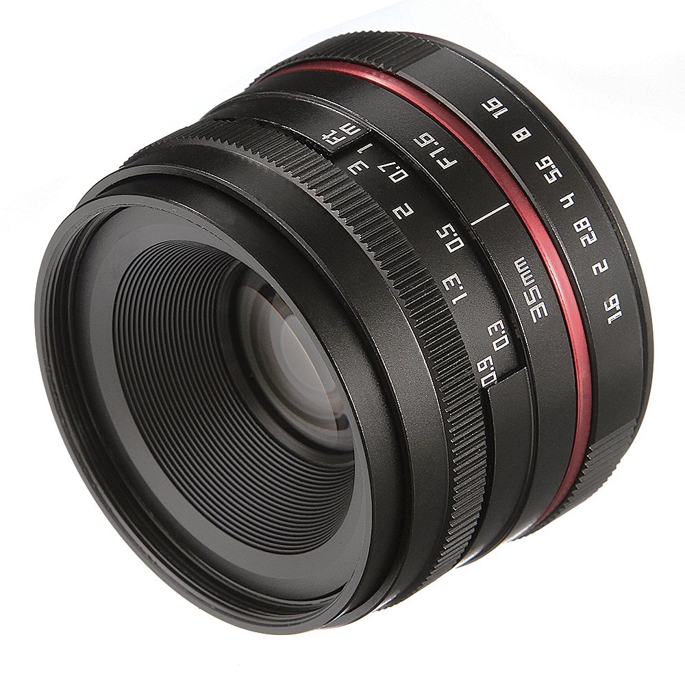 Fotga 35mm F/1.6 Manual Focus MF Prime Lens Panasonic Olympus Micro 4/3  Mount MFT GH1 GH2 GH3 GH4 GH5 GH5s E-PM1 E-PM2 E-PL1 E-PL2 E-PL3 E-M10 Mark  II III ...