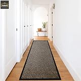 Homatz Hallway Runner Rug Heavy Duty Non-Slip Brown 80x300 cm Dirt Trapper view 6